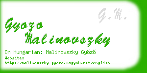 gyozo malinovszky business card