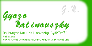 gyozo malinovszky business card